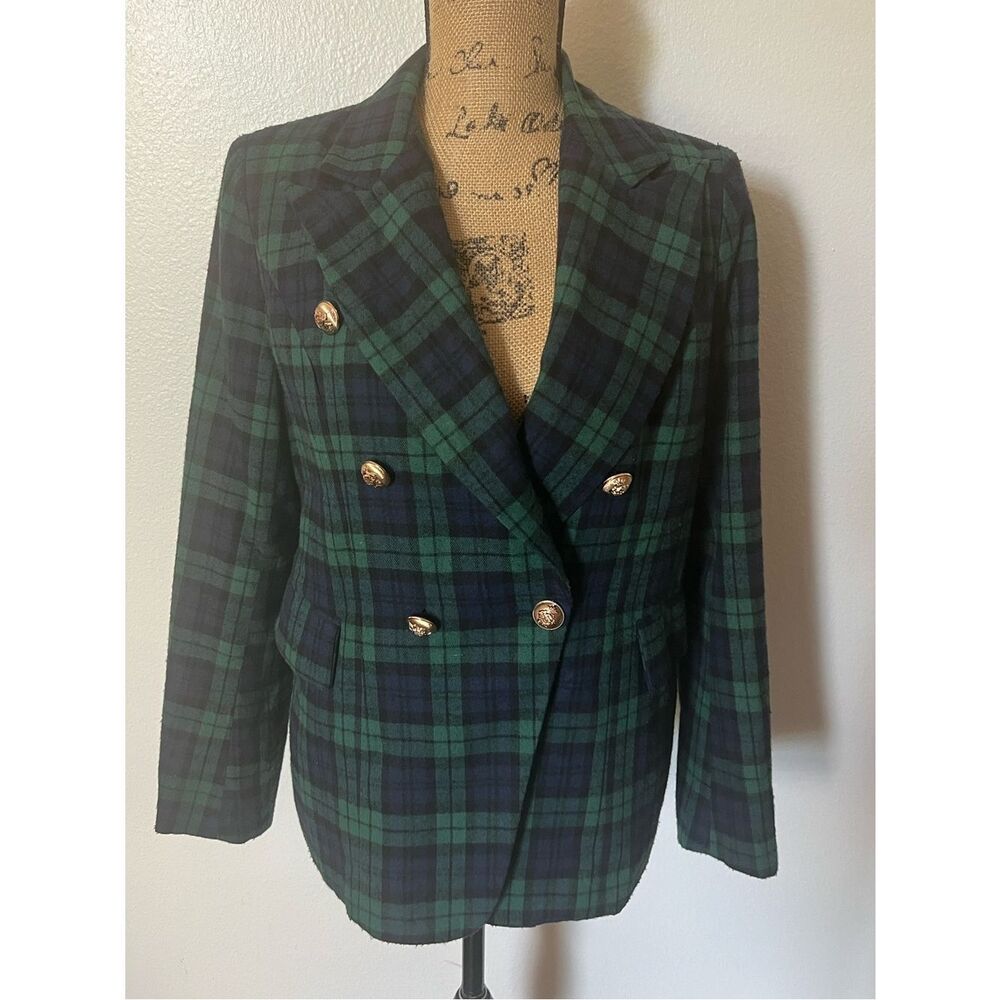 Lioness Palermo Green Tartan‎ Blazer- Size Large
